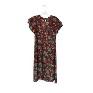 Betsey‎ Johnson Y2K Vintage Black Label Ruffle Caped Silk Slip Dress Size 6